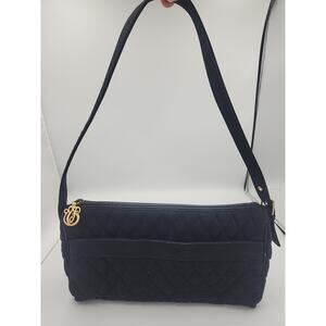 Vera Bradley Handbag Black Quilted Tote With Matte‎ Gold Hardware Classicore